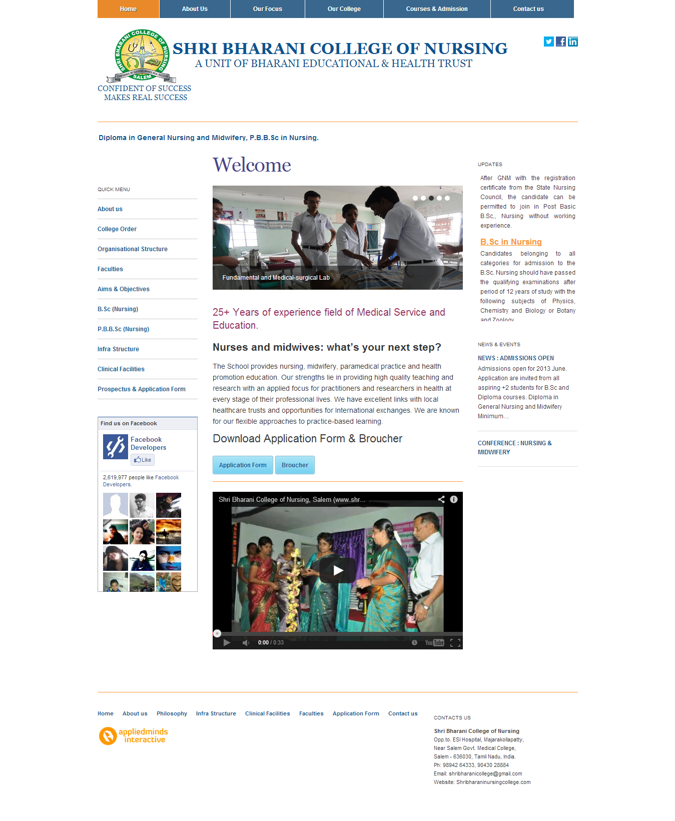 Bharani College_Institutional Websites